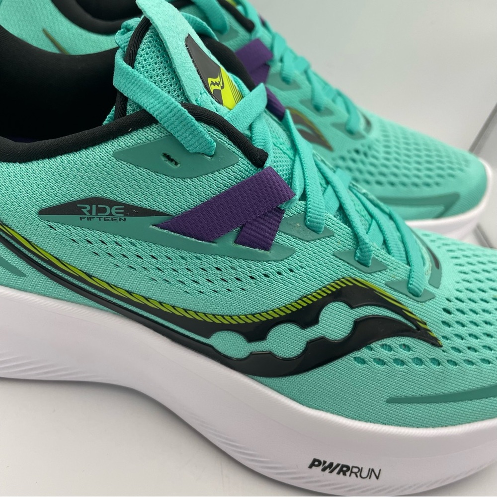 SAUCONY Ride 15 running athletic sneakers women Size 8.5 - Picture 6 of 13